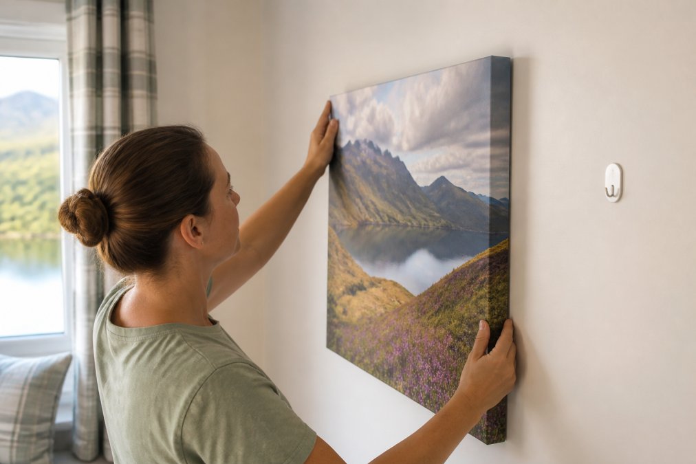 How to Hang Canvas Art Without Damaging Walls