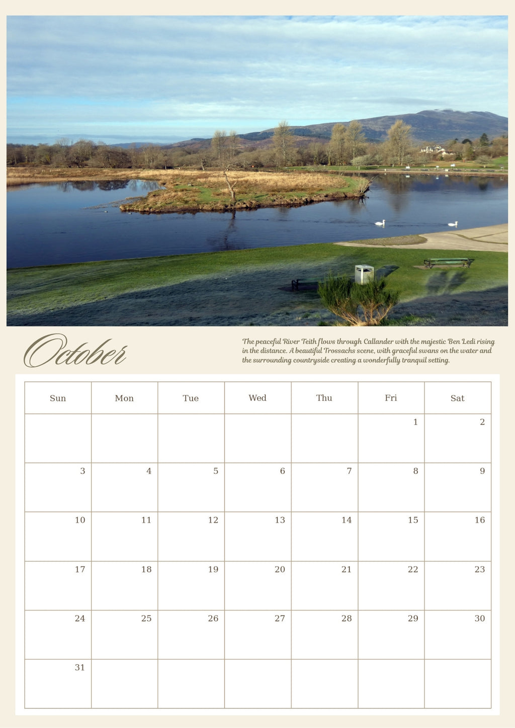 Callander & Surrounding Area 2027 Wall Calendar