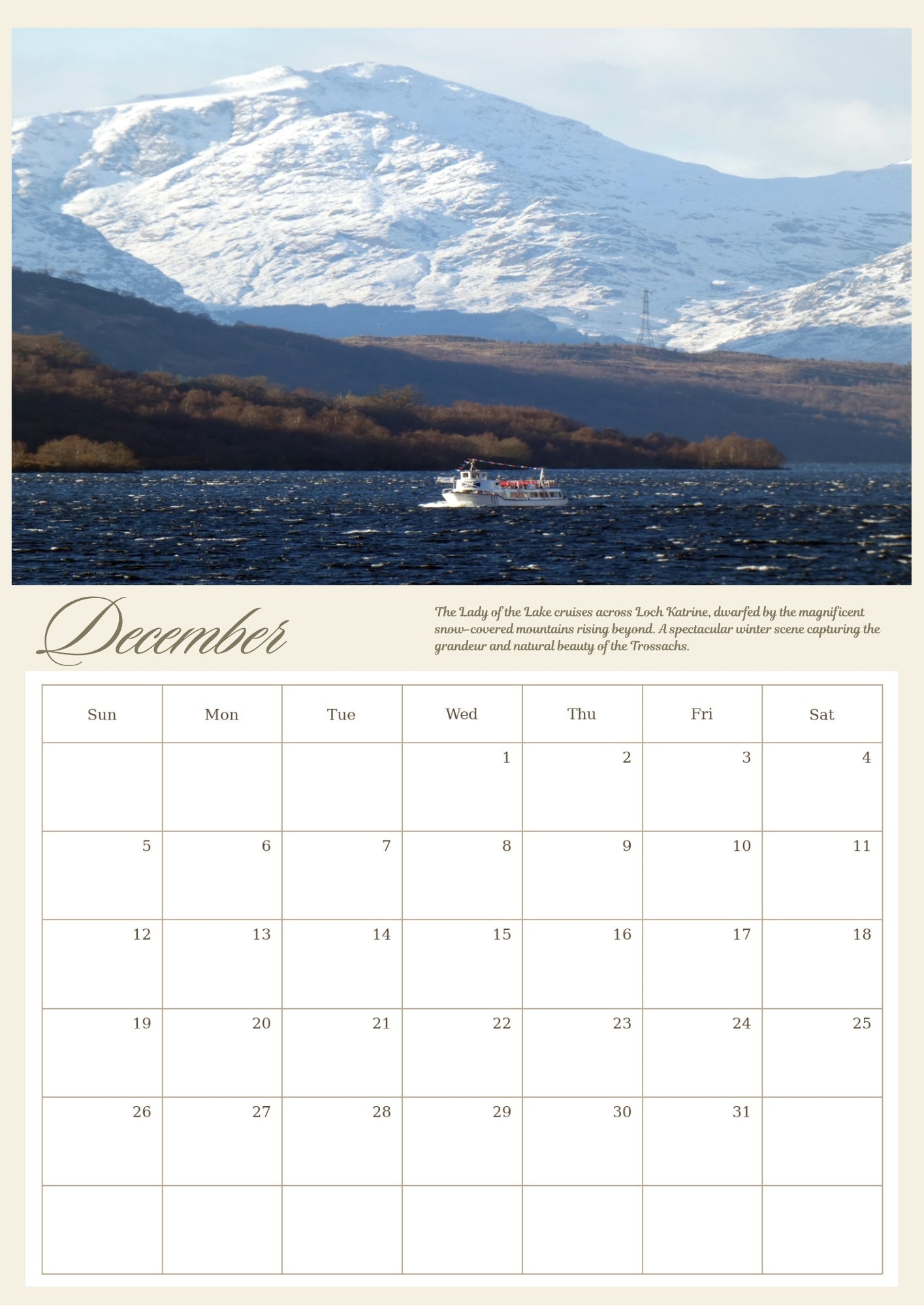 Callander & Surrounding Area 2027 Wall Calendar