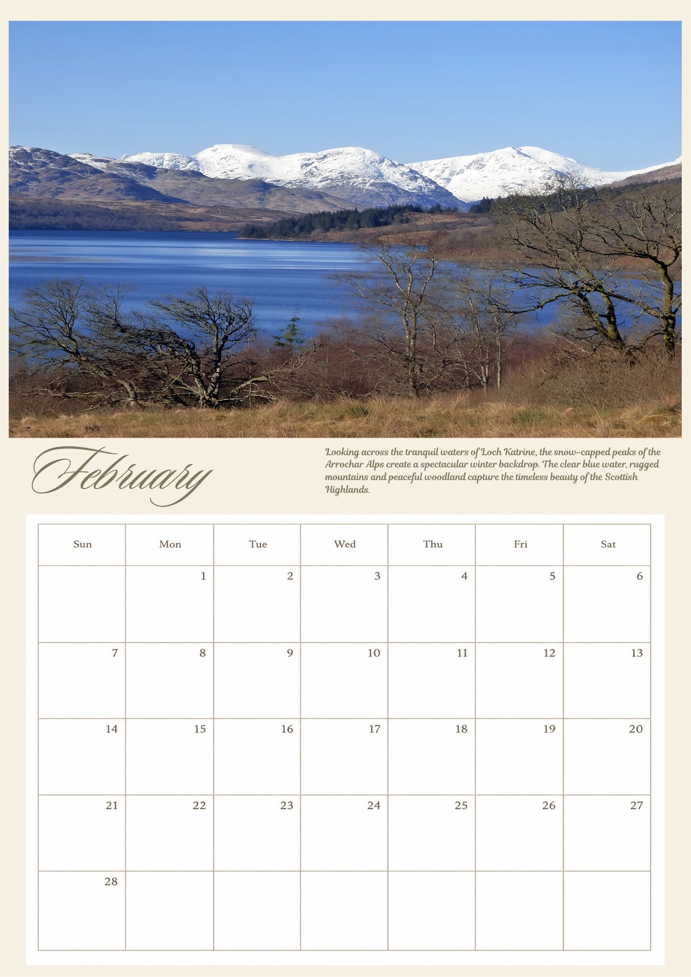 Callander & Surrounding Area 2027 Wall Calendar