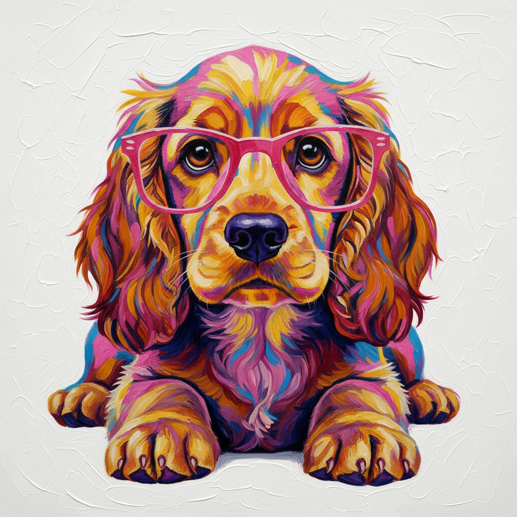 Trendy Cocker Spaniel -  Dog - Wall Art Canvas -  Home Decor