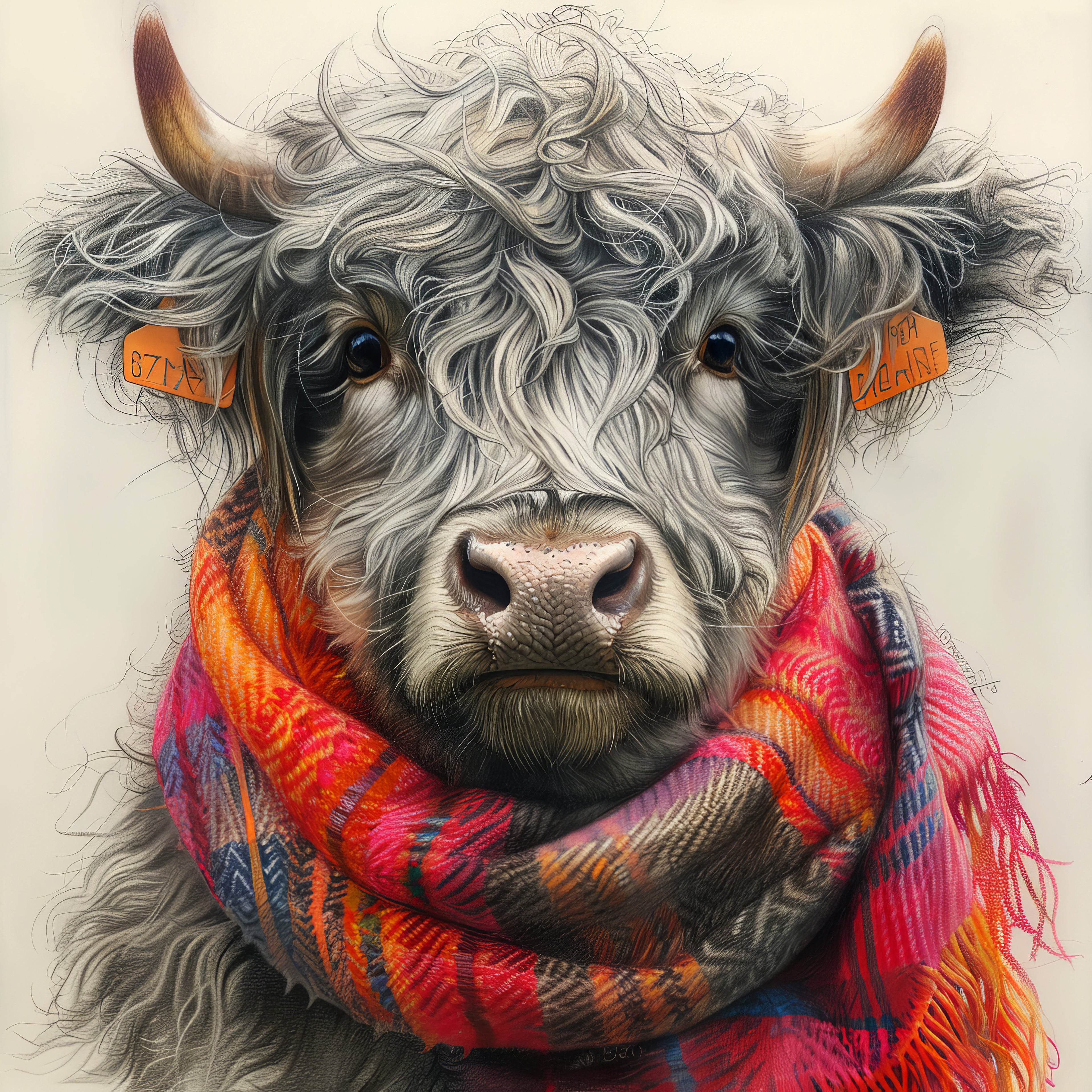 Barga The Highland Cow – Whimsical Framed Canvas Wall Art