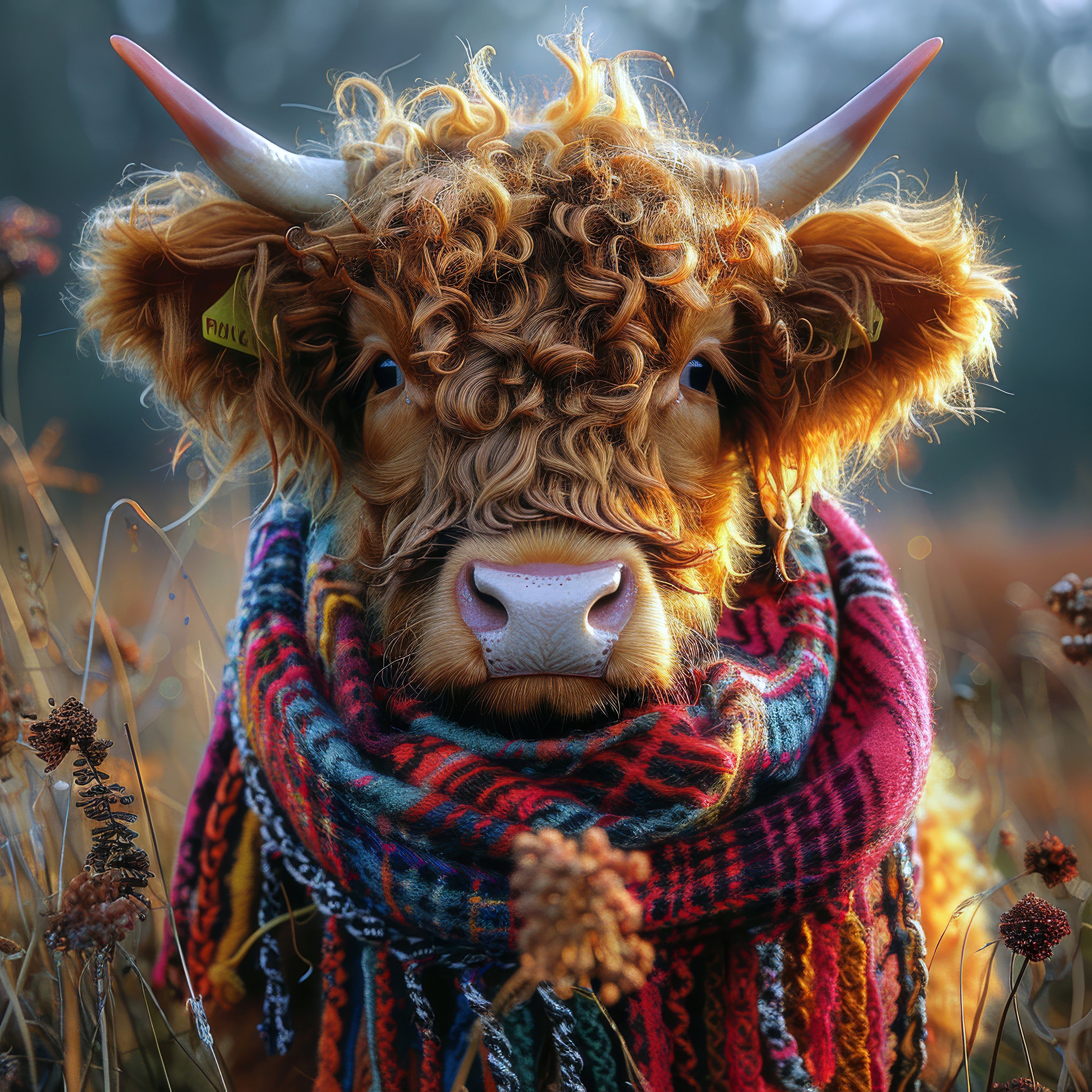 Florance The Highland Cow – Whimsical Framed Canvas Wall Art