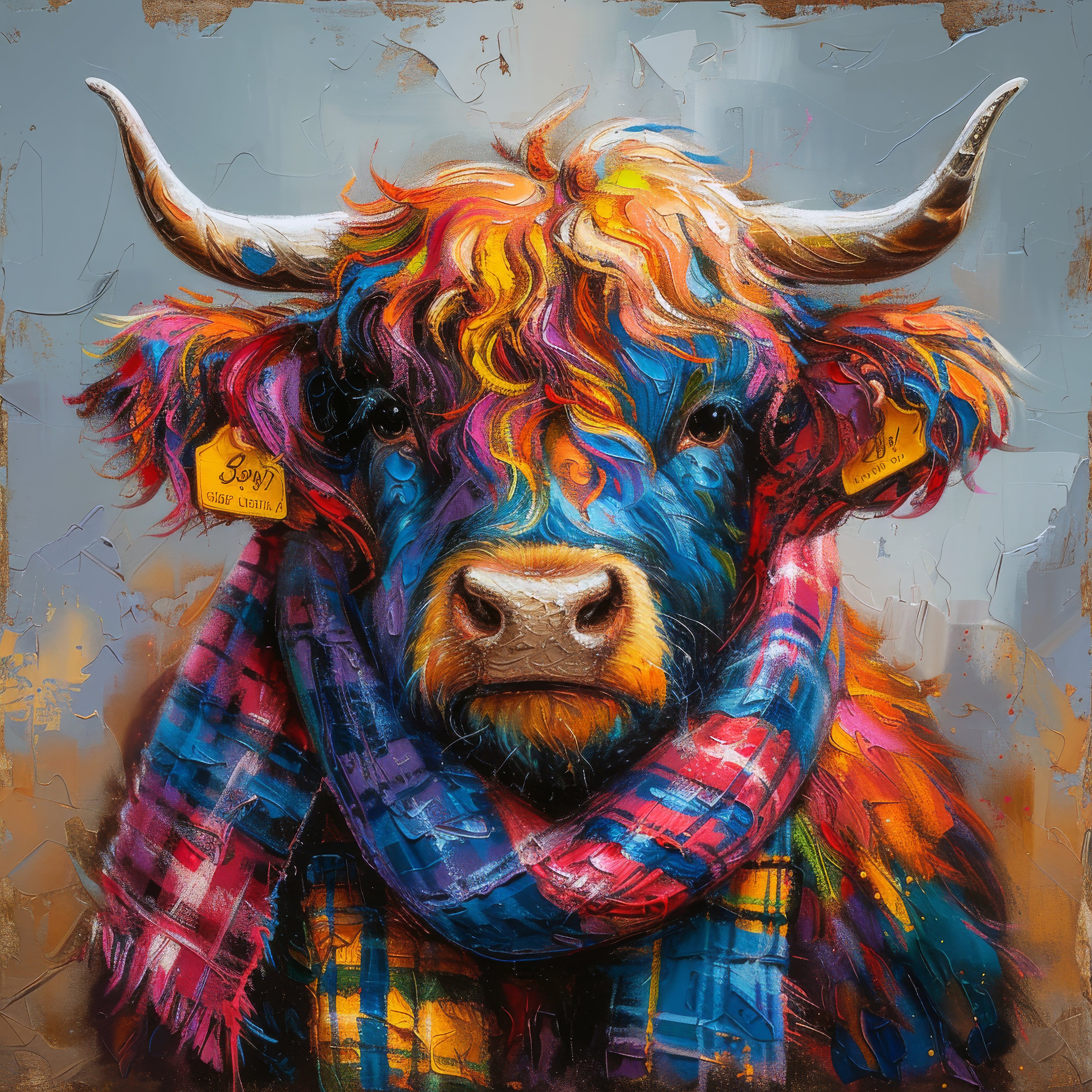 Hamish The Highland Cow – Whimsical Framed Canvas Wall Art