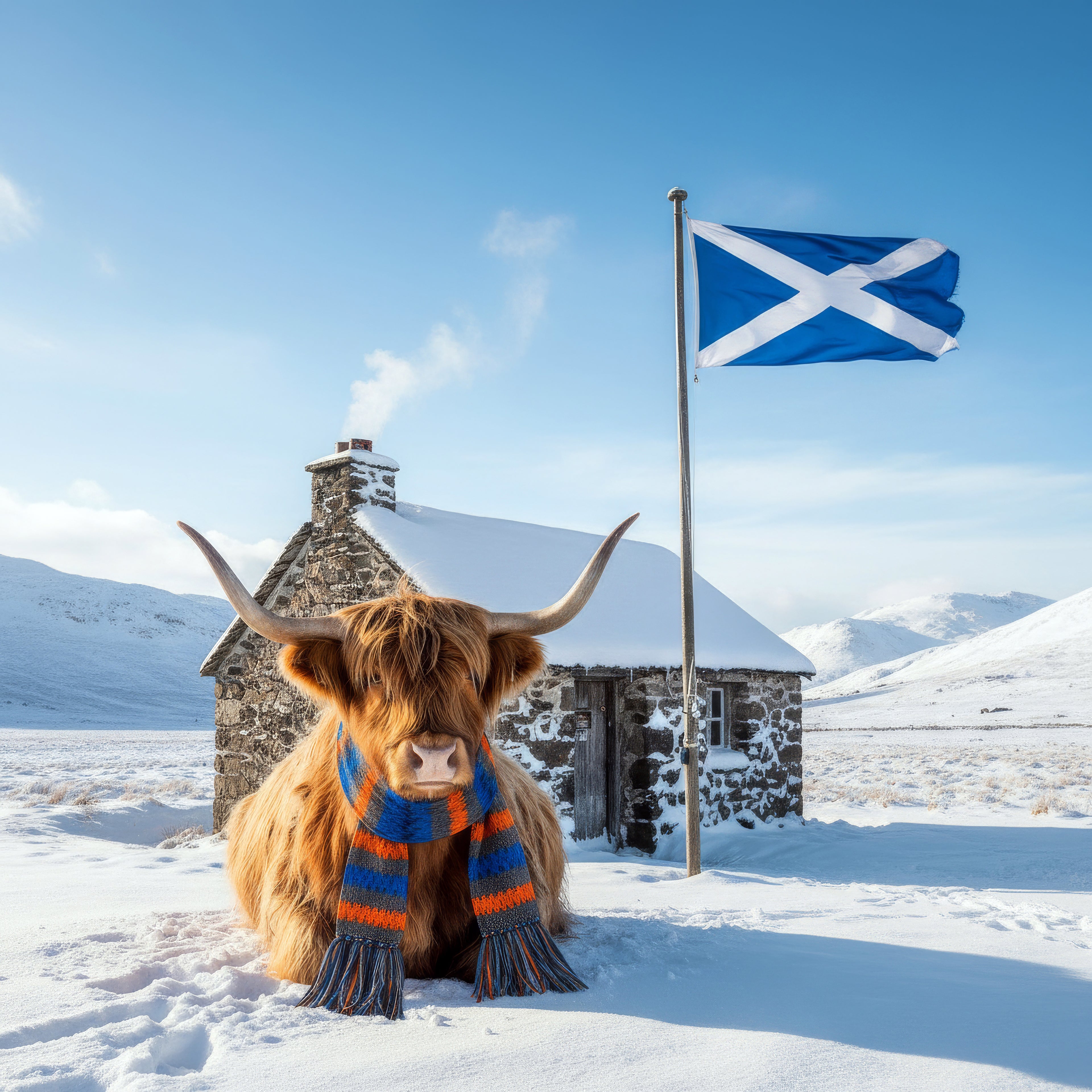 Home Sweet Home The Highland Cow – Whimsical Framed Canvas Wall Art