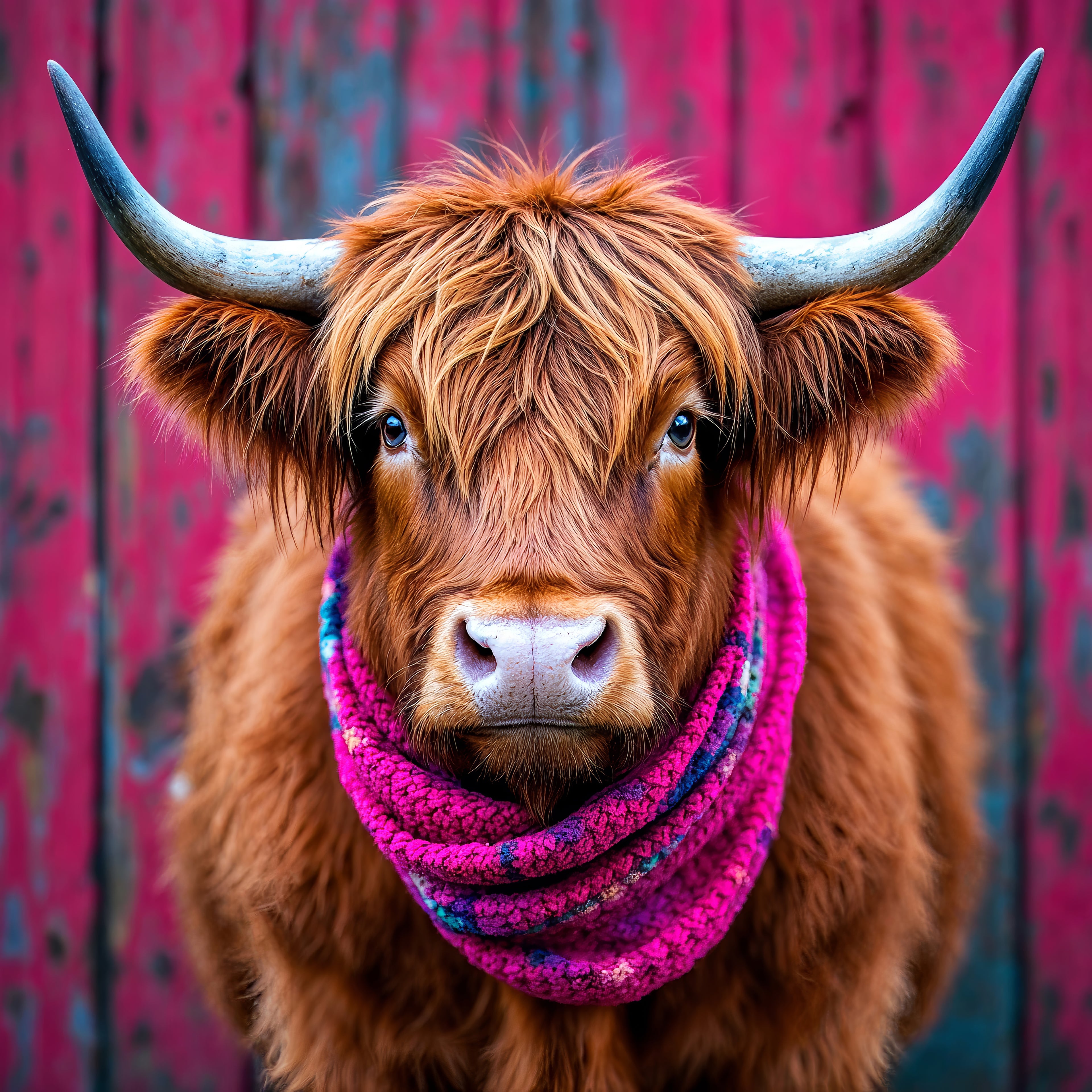 Lorraine The Highland Cow – Whimsical Framed Canvas Wall Art