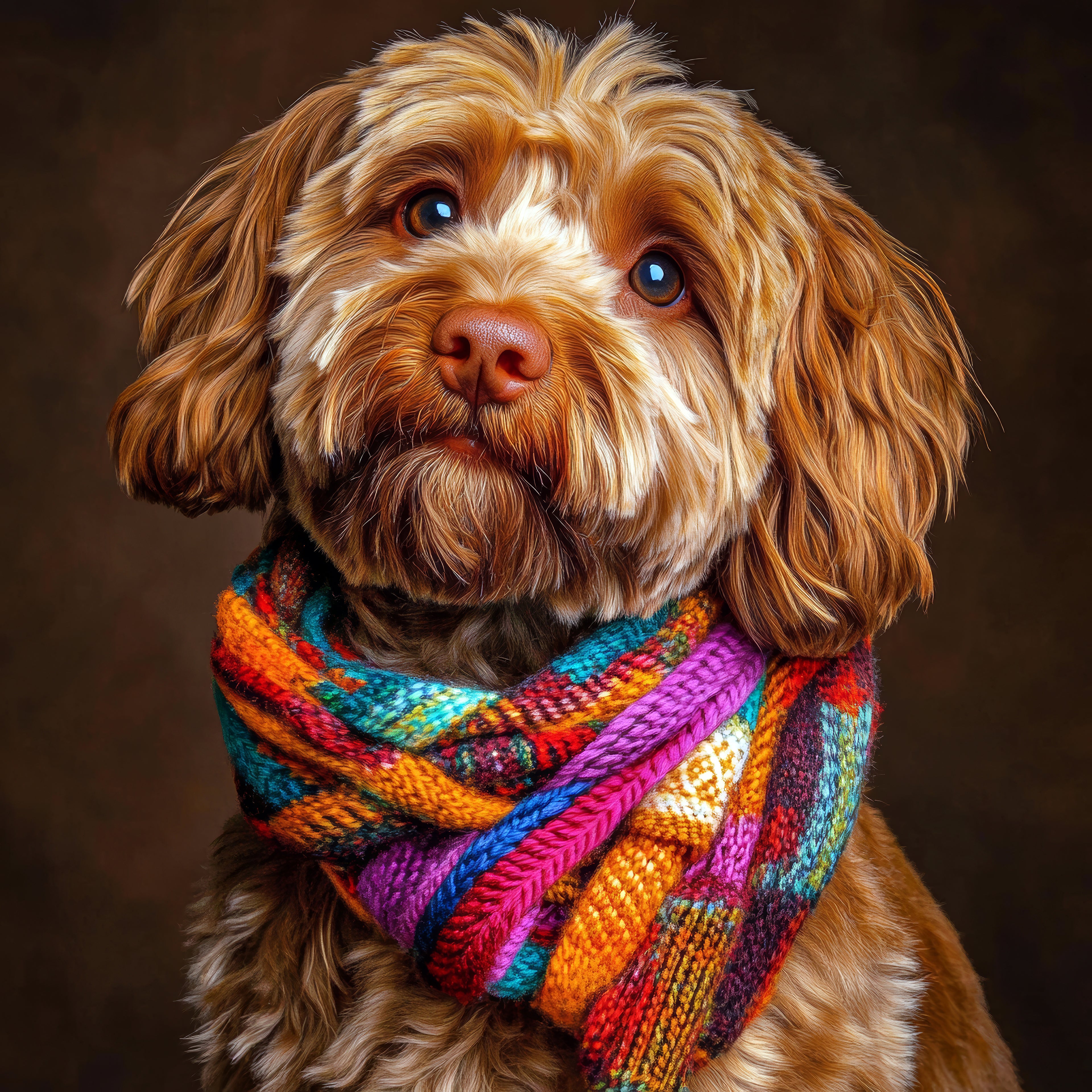 Mocha The Cockapoo - Dog – Whimsical Framed Canvas Wall Art