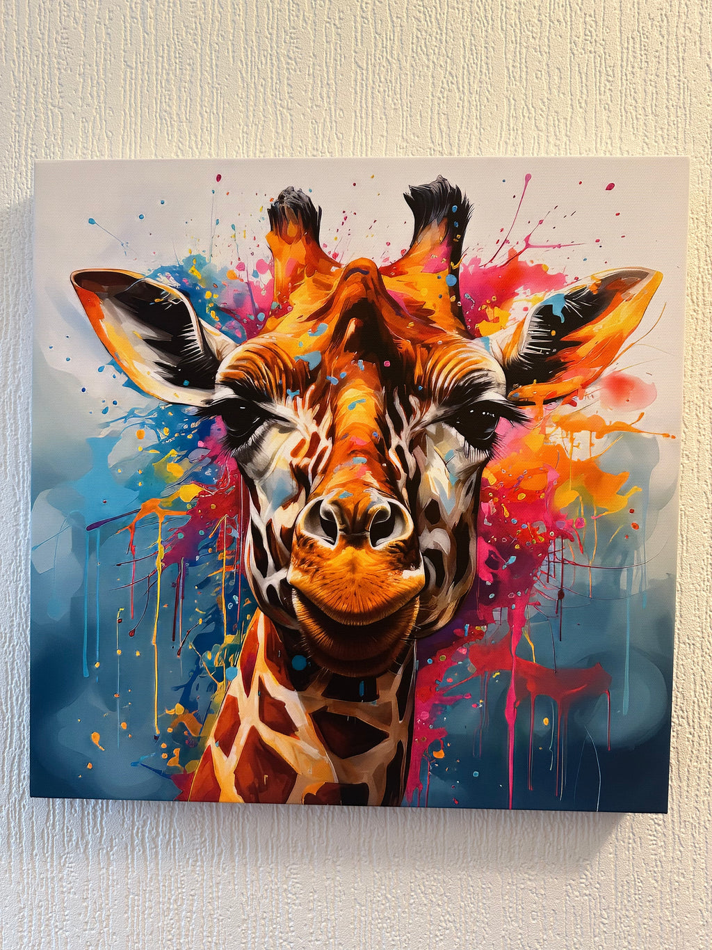 Giraffe box canvas wall art