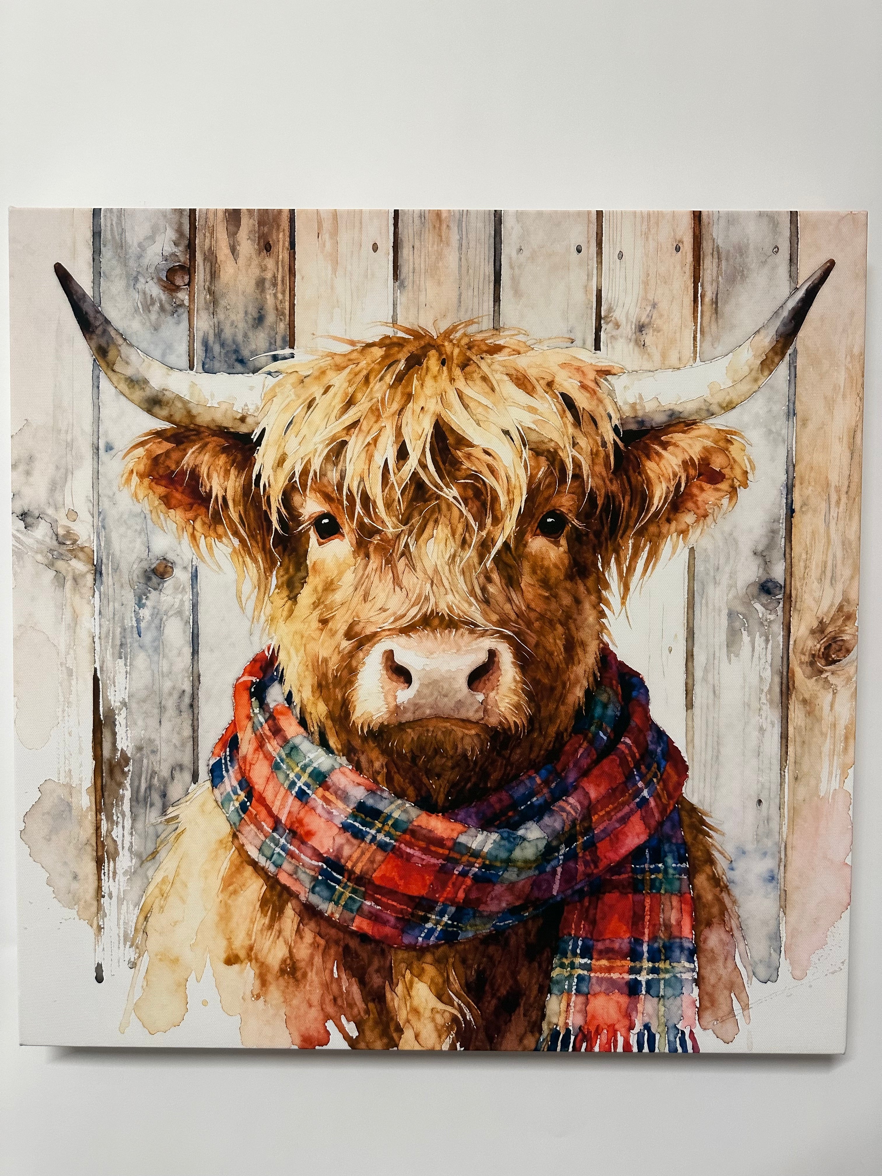 Jimmy The Highland Cow – Whimsical Framed Canvas Wall Art