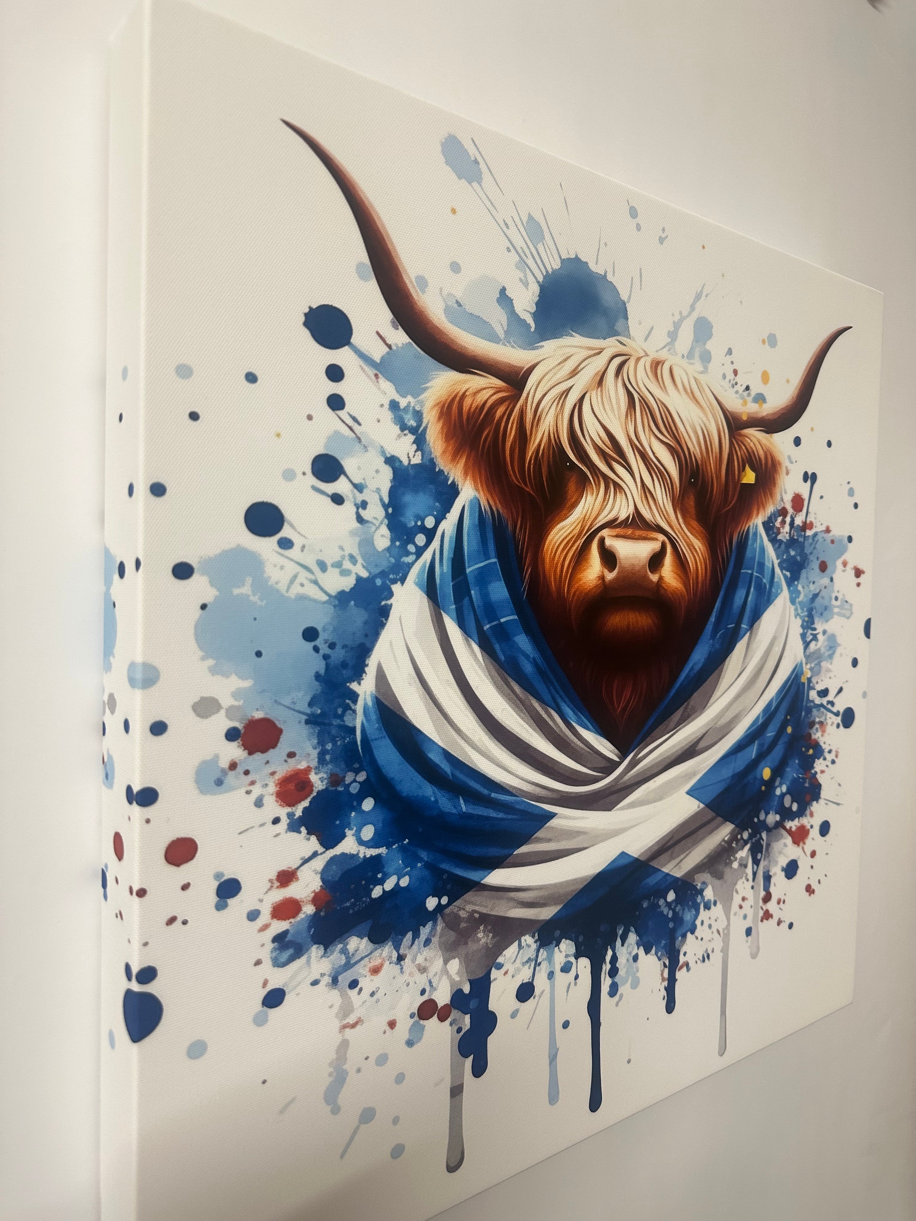 Scotland premium highland cow wall art