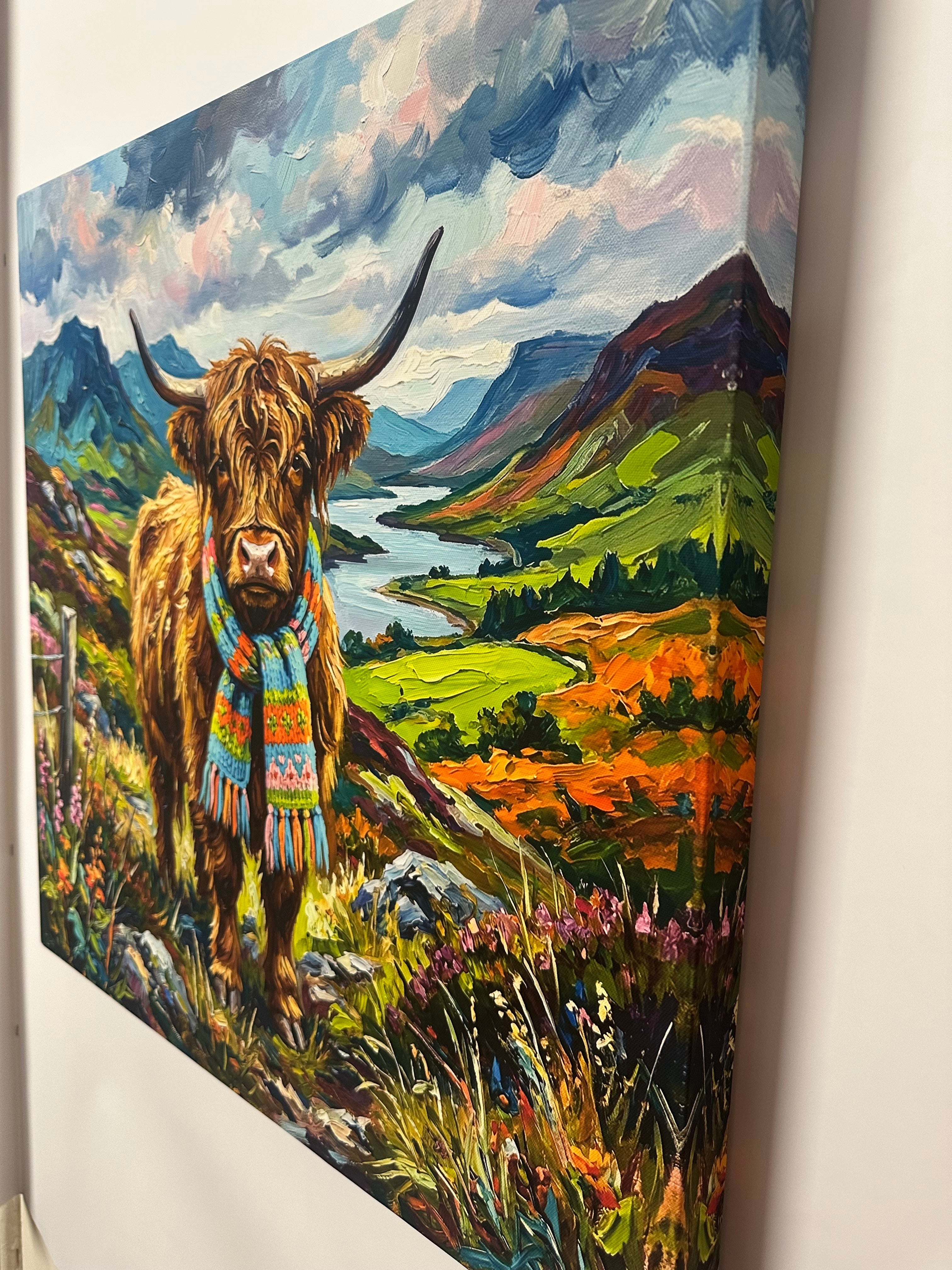 Ah'll Tak The High Road - The Highland Cow - Canvas Wall Art - Wall Decor