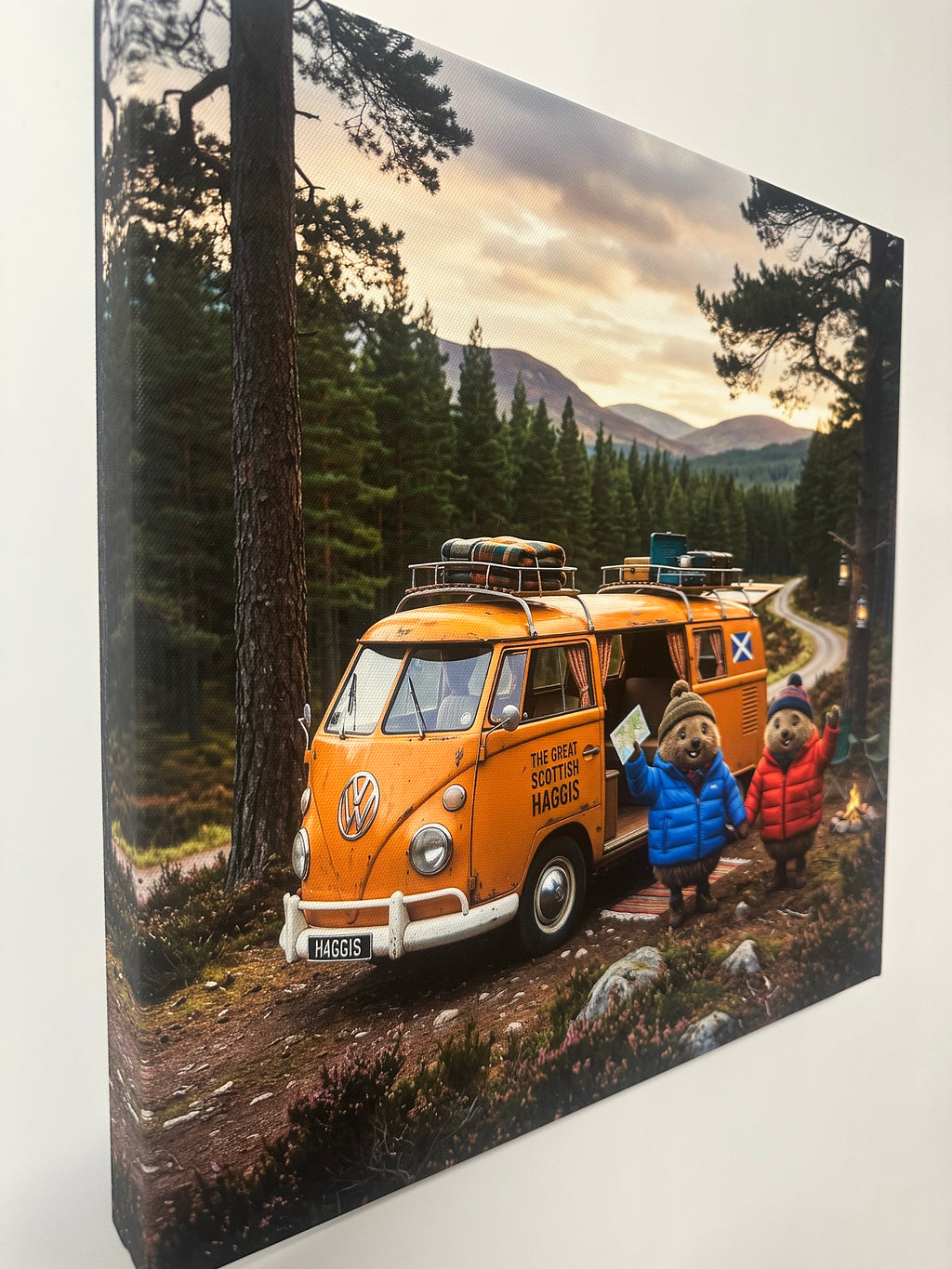 The Haggis Van - Whimsical Squirrel - Canvas Wall Art - Room Decor