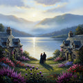 Scottish canvas wall art love story