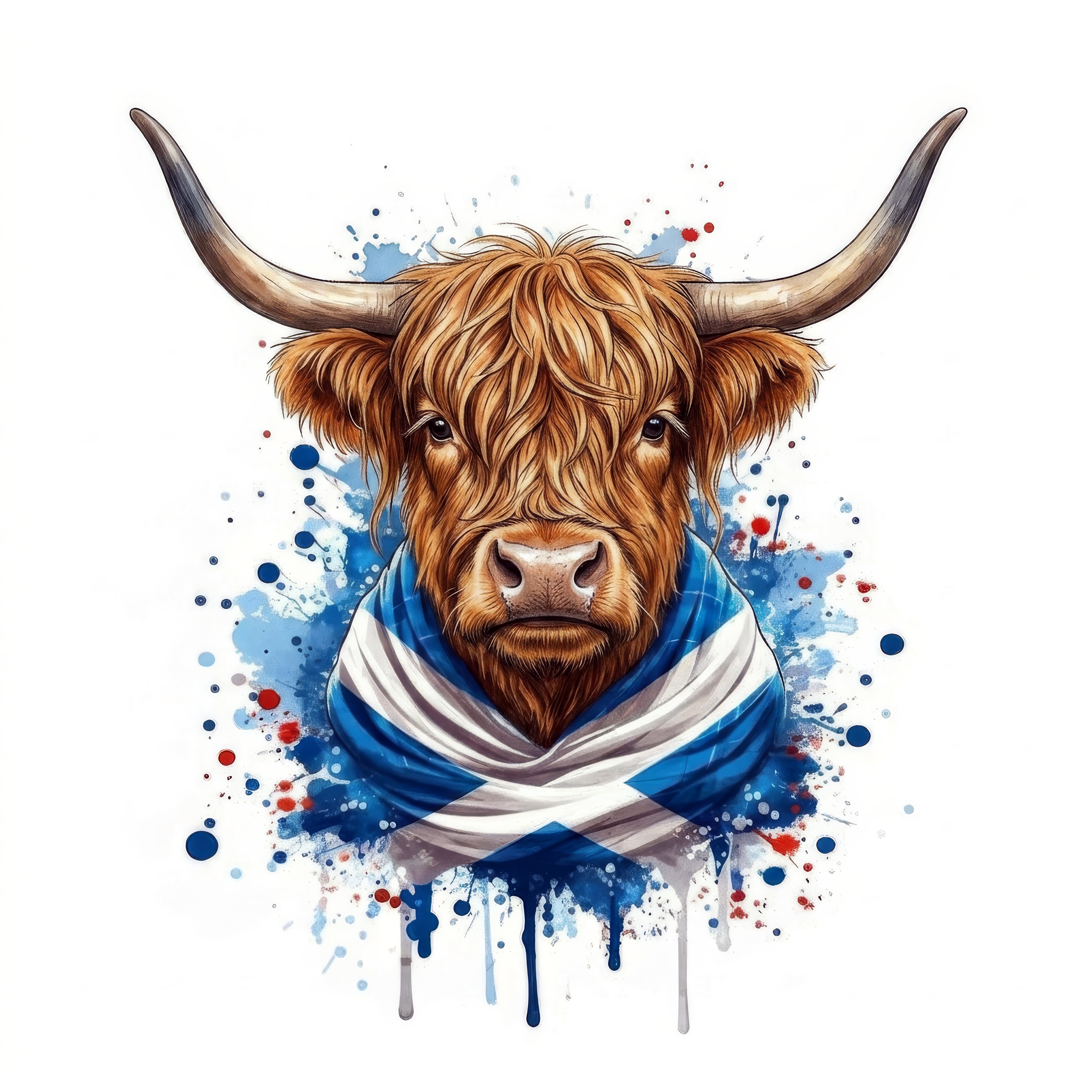Scot Moo - The Highland Cow - Canvas Wall Art - Wall Decor
